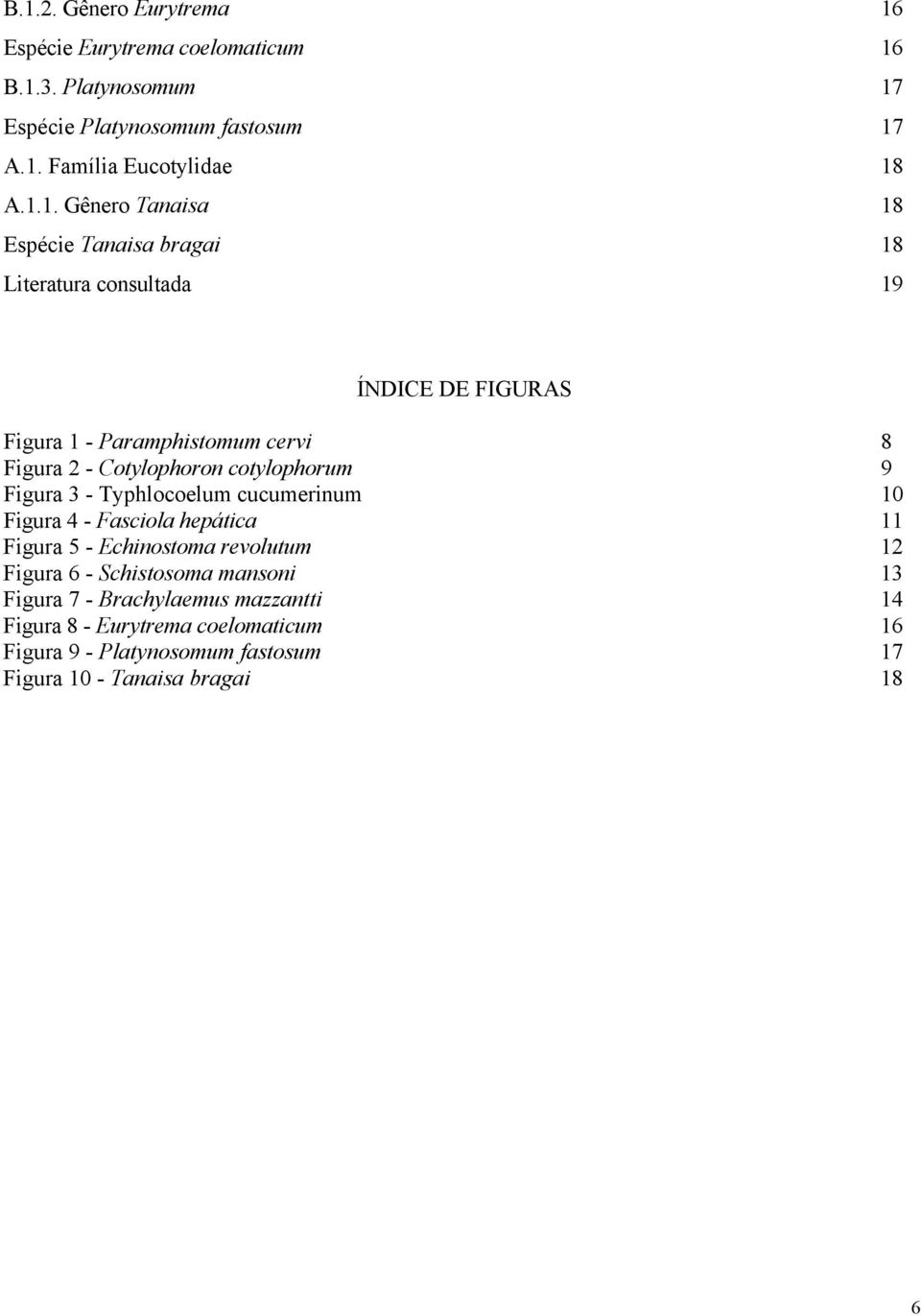 Cotylophoron cotylophorum 9 Figura 3 - Typhlocoelum cucumerinum 10 Figura 4 - Fasciola hepática 11 Figura 5 - Echinostoma revolutum 12 Figura 6 -