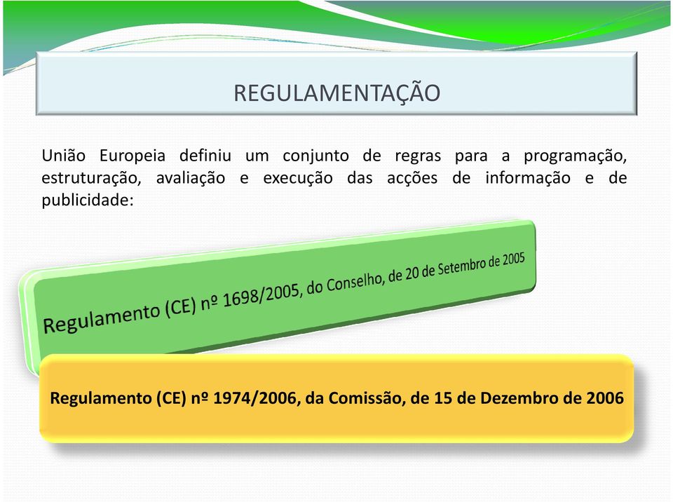 execução das acções de informação e de publicidade: