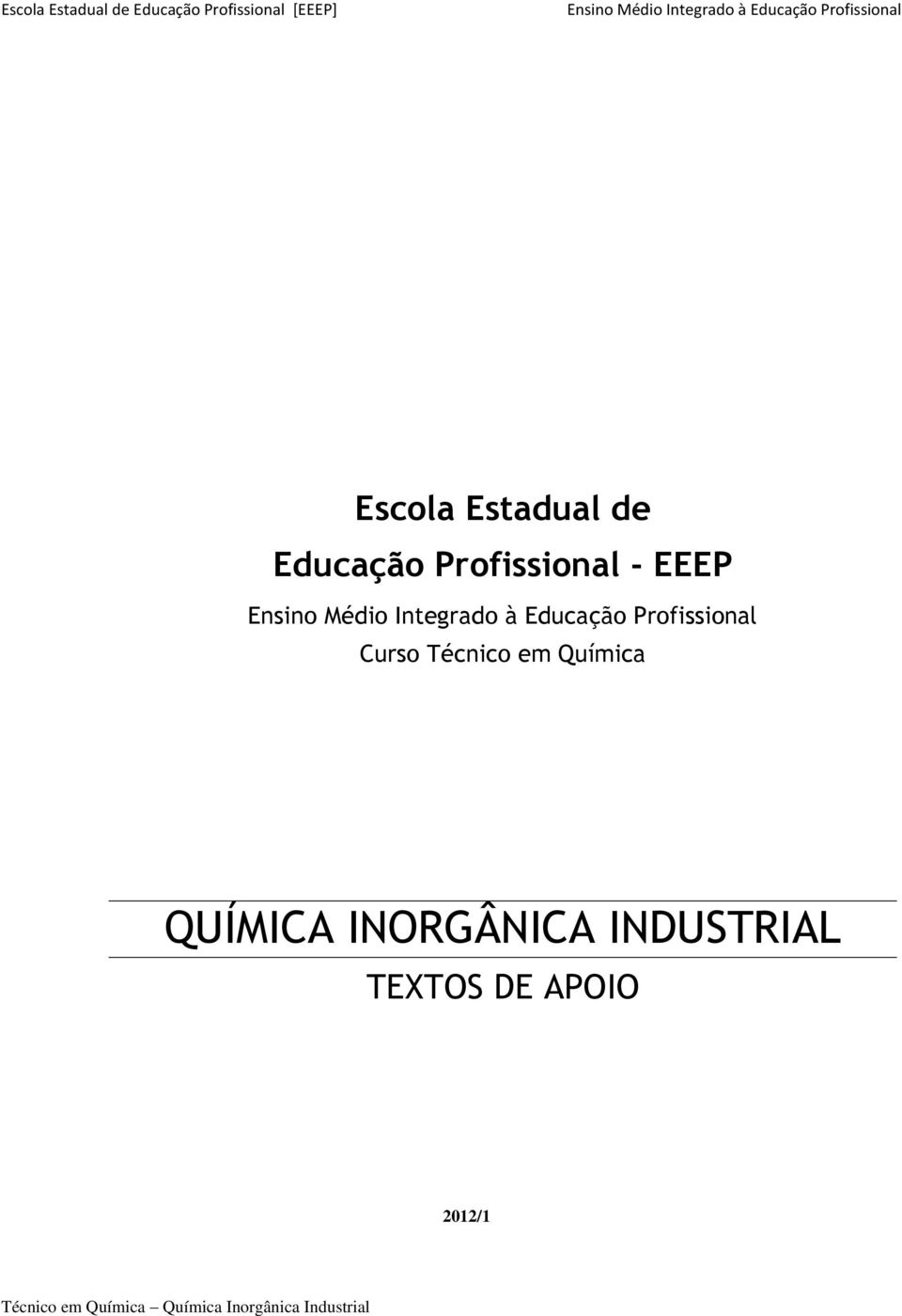 Técnico em Química QUÍMCA