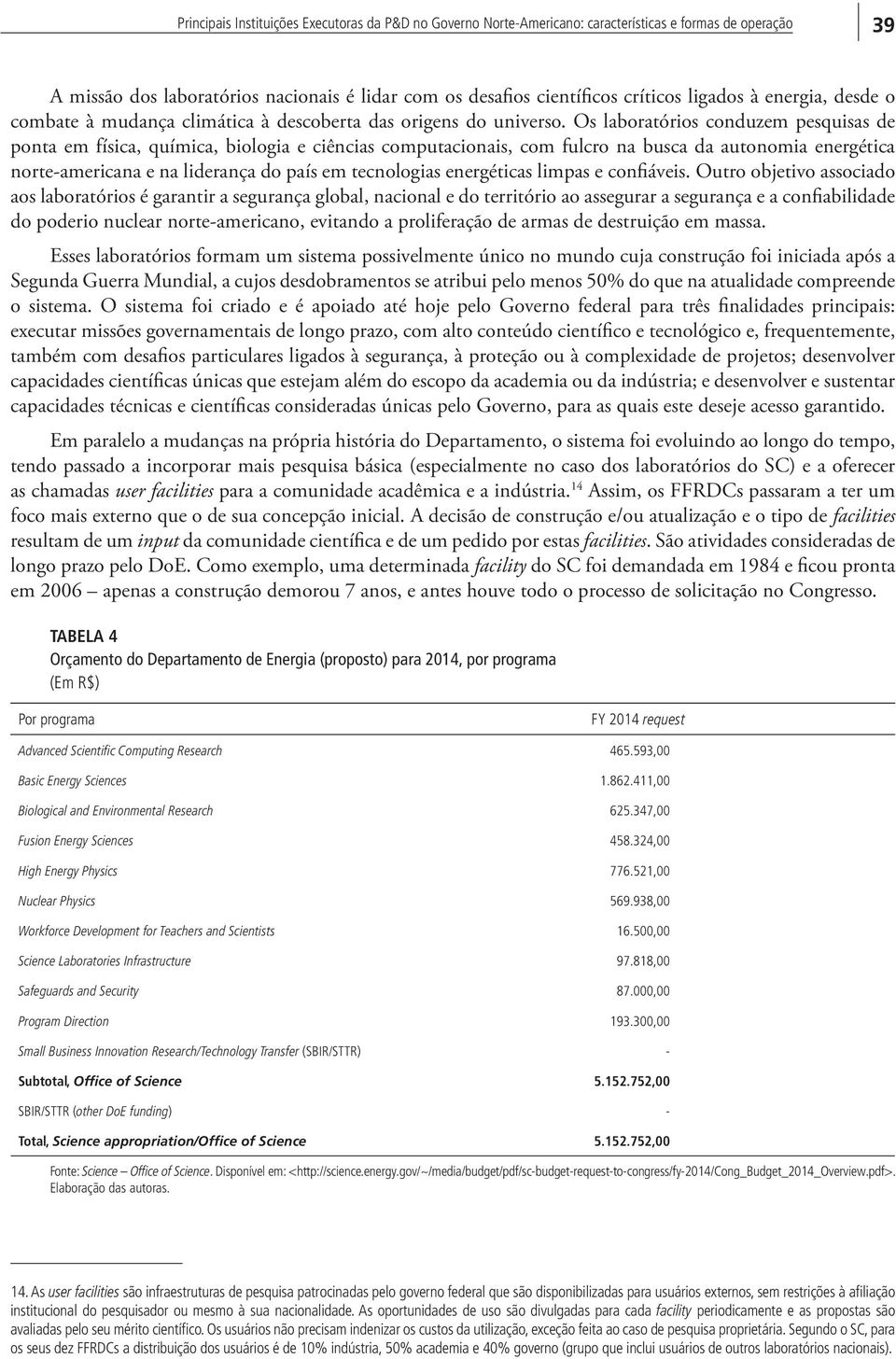 Os laboratórios conduzem pesquisas de ponta em física, química, biologia e ciências computacionais, com fulcro na busca da autonomia energética norte-americana e na liderança do país em tecnologias