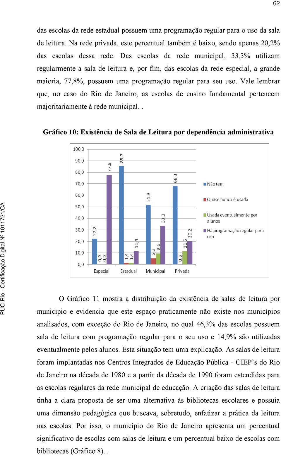 Vale lembrar que, no caso do Rio de Janeiro, as escolas de ensino fundamental pertencem majoritariamente à rede municipal.