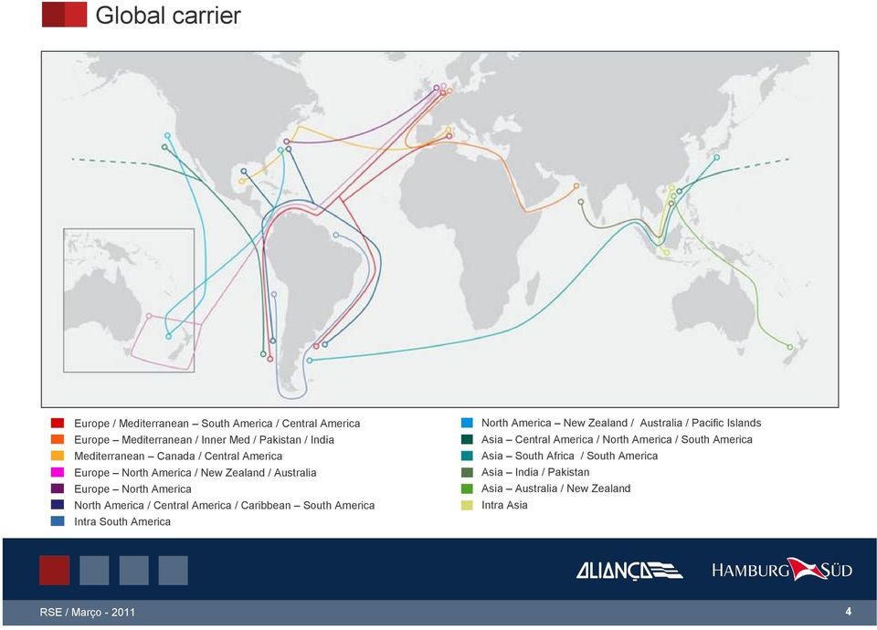 Central America / Caribbean South America Intra South America North America New Zealand / Australia / Pacific Islands Asia