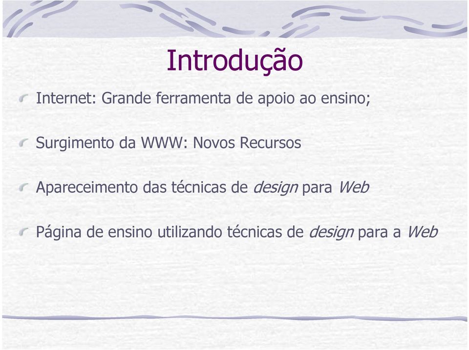 Apareceimento das técnicas de design para Web