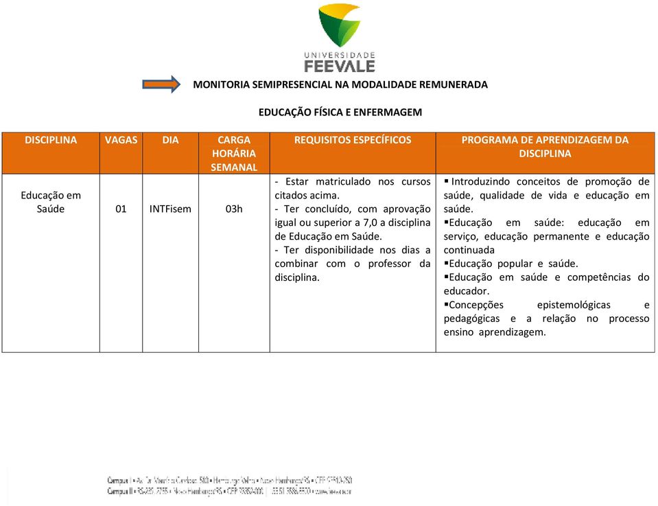 Introduzindo conceitos de promoção de saúde, qualidade de vida e educação em saúde.