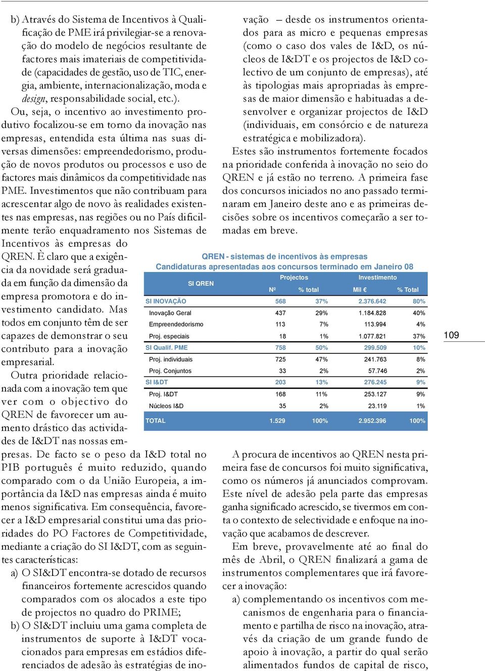 Ou, seja, o incentivo ao investimento produtivo focalizou-se em torno da inovação nas empresas, entendida esta última nas suas diversas dimensões: empreendedorismo, produção de novos produtos ou