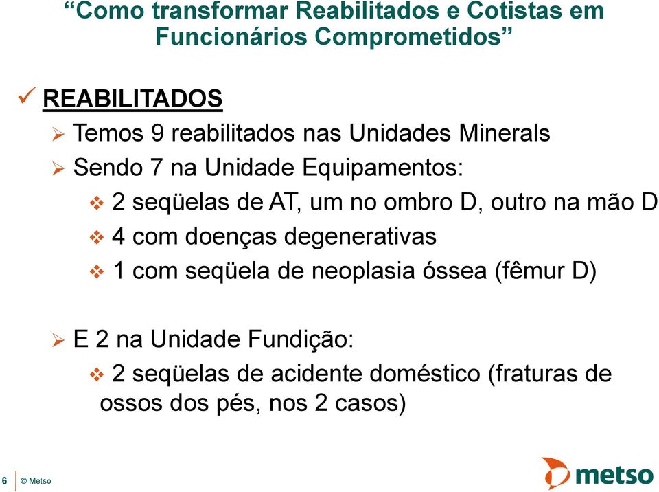 degenerativas 1 com seqüela de neoplasia óssea (fêmur D) E 2 na Unidade