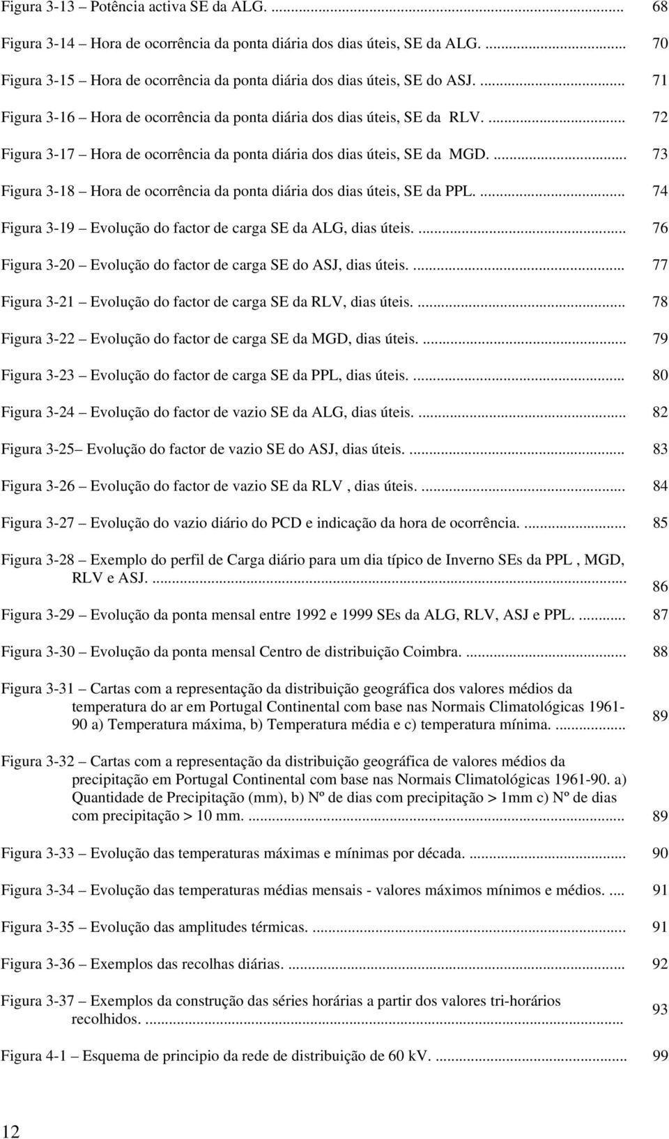 dias úteis, SE da PPL 74 Figura 3-19 Evolução do factor de carga SE da ALG, dias úteis 76 Figura 3-20 Evolução do factor de carga SE do ASJ, dias úteis 77 Figura 3-21 Evolução do factor de carga SE
