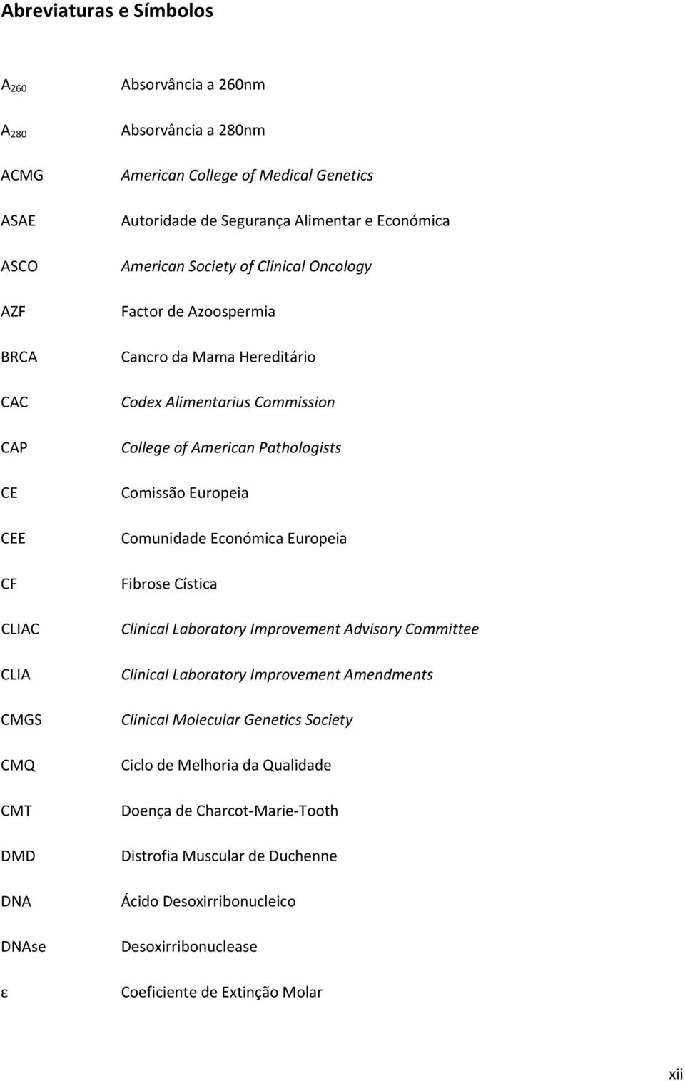 American Pathologists Comissão Europeia Comunidade Económica Europeia Fibrose Cística Clinical Laboratory Improvement Advisory Committee Clinical Laboratory Improvement Amendments Clinical