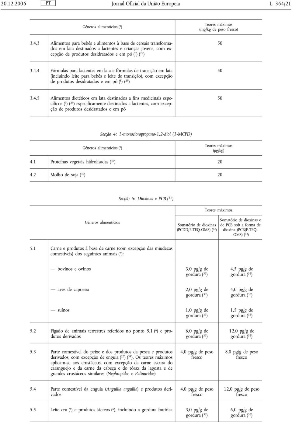 3 Alimentos para bebés e alimentos à base de cereais transformados em lata destinados a lactentes e crianças jovens, com excepção de produtos desidratados e em pó ( 3 )( 29 ) 50 3.4.