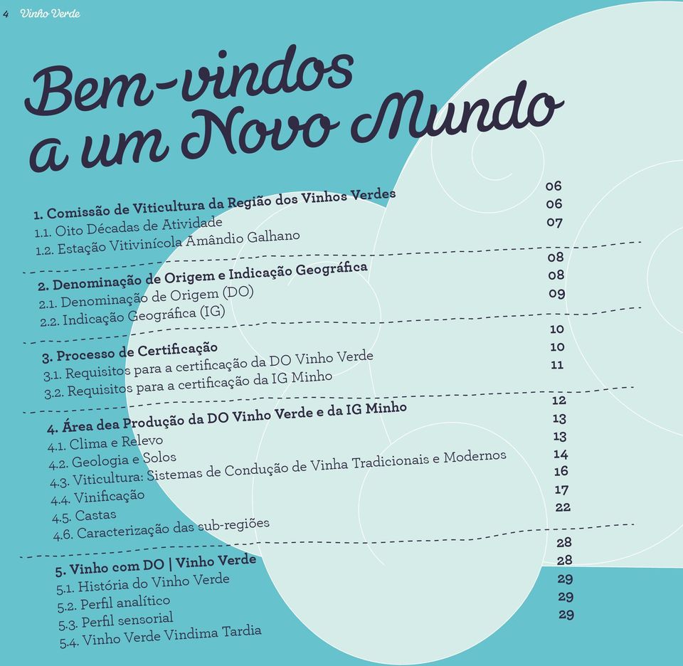 Área dea Produção da DO Vinho Verde e da IG Minho 4.1. Clima e Relevo 4.2. Geologia e Solos 4.3. Viticultura: Sistemas de Condução de Vinha Tradicionais e Modernos 4.4. Vinificação 4.5. Castas 4.6.