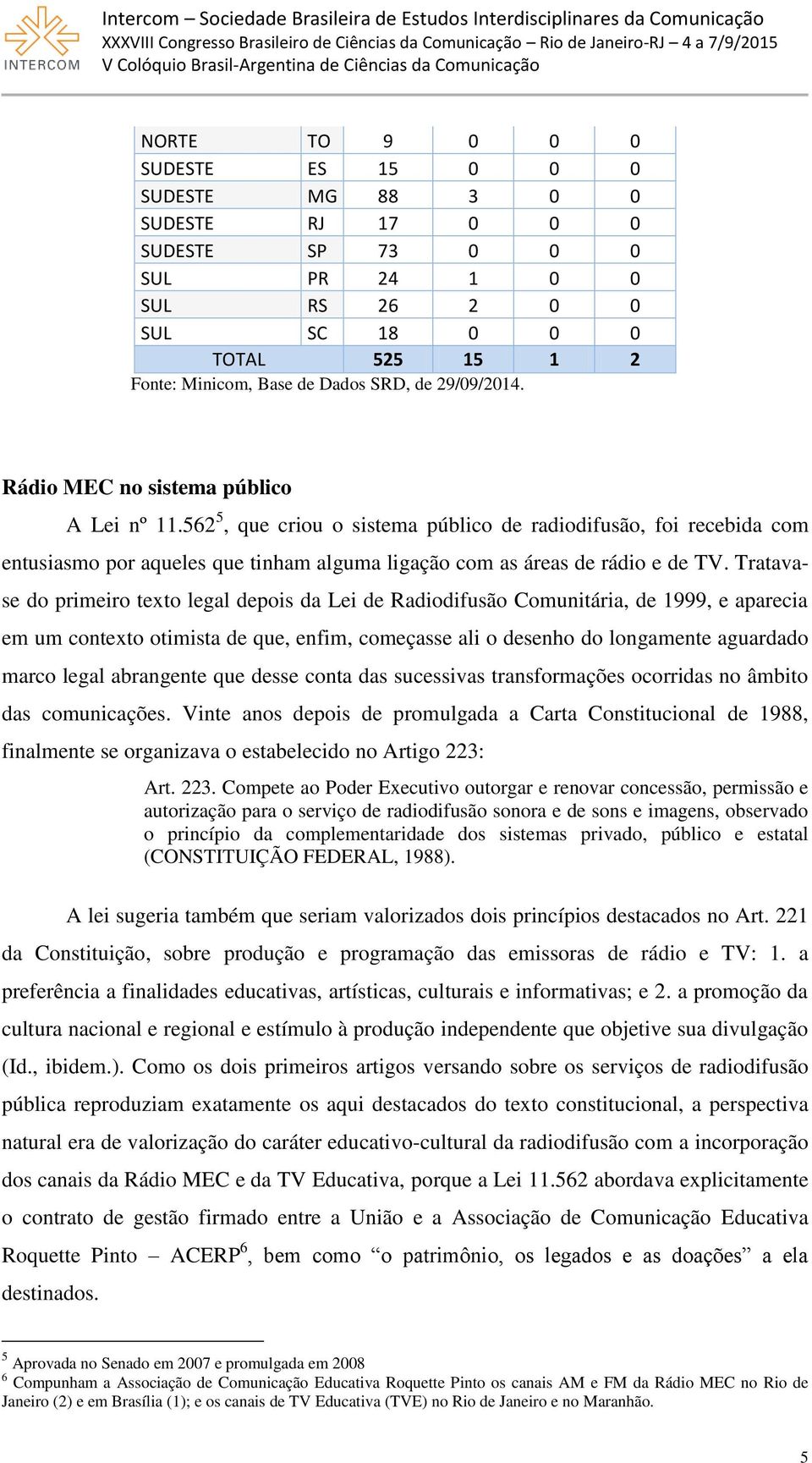 562 5, que criou o sistema público de radiodifusão, foi recebida com entusiasmo por aqueles que tinham alguma ligação com as áreas de rádio e de TV.