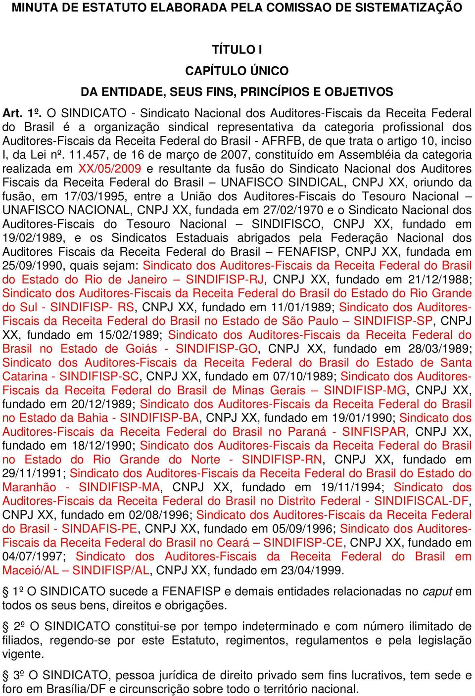 Brasil - AFRFB, de que trata o artigo 10, inciso I, da Lei nº. 11.