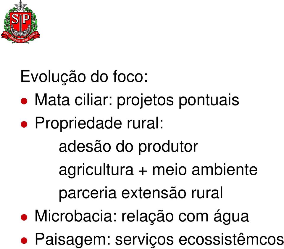 + meio ambiente parceria extensão rural
