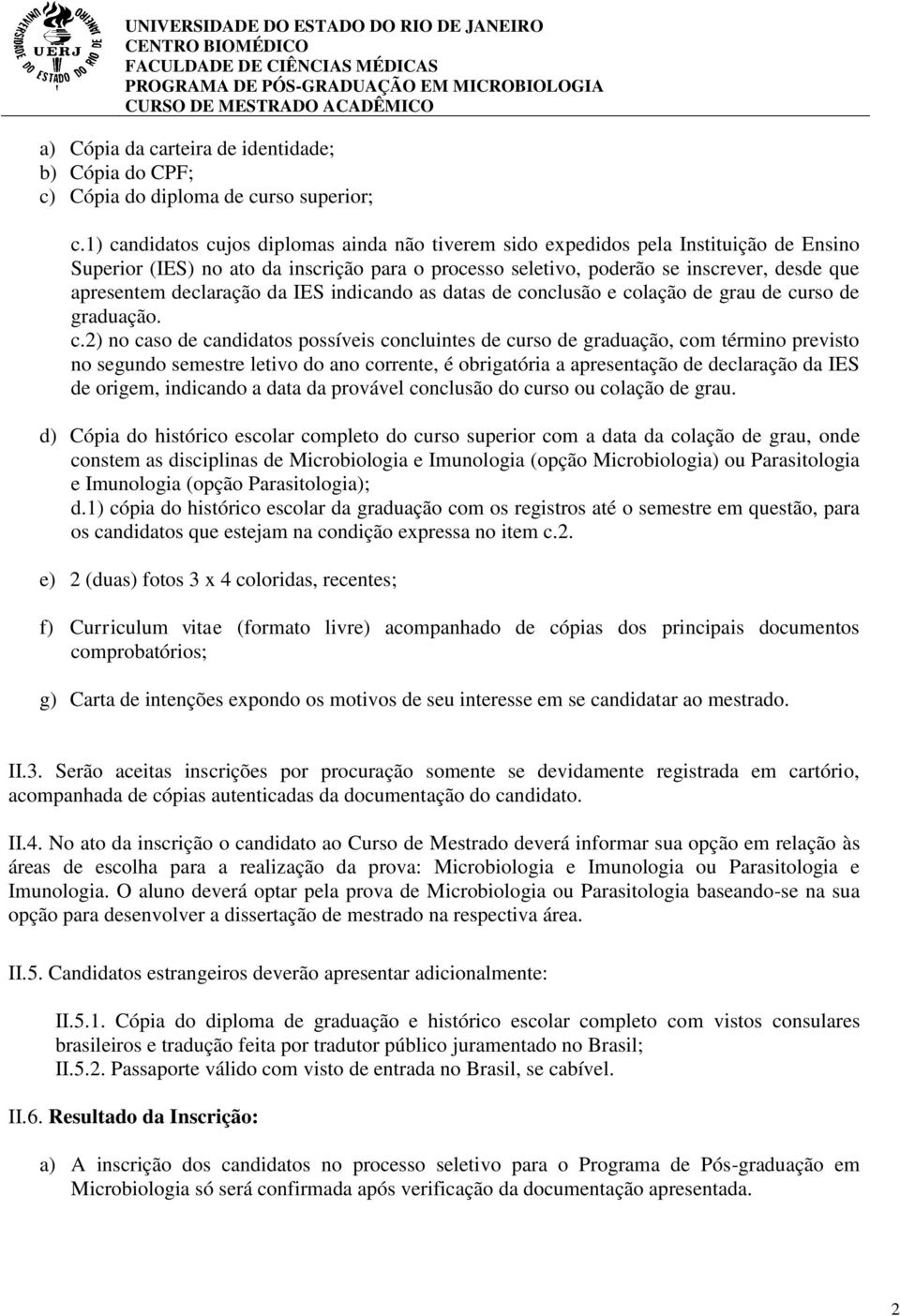 declaração da IES indicando as datas de co