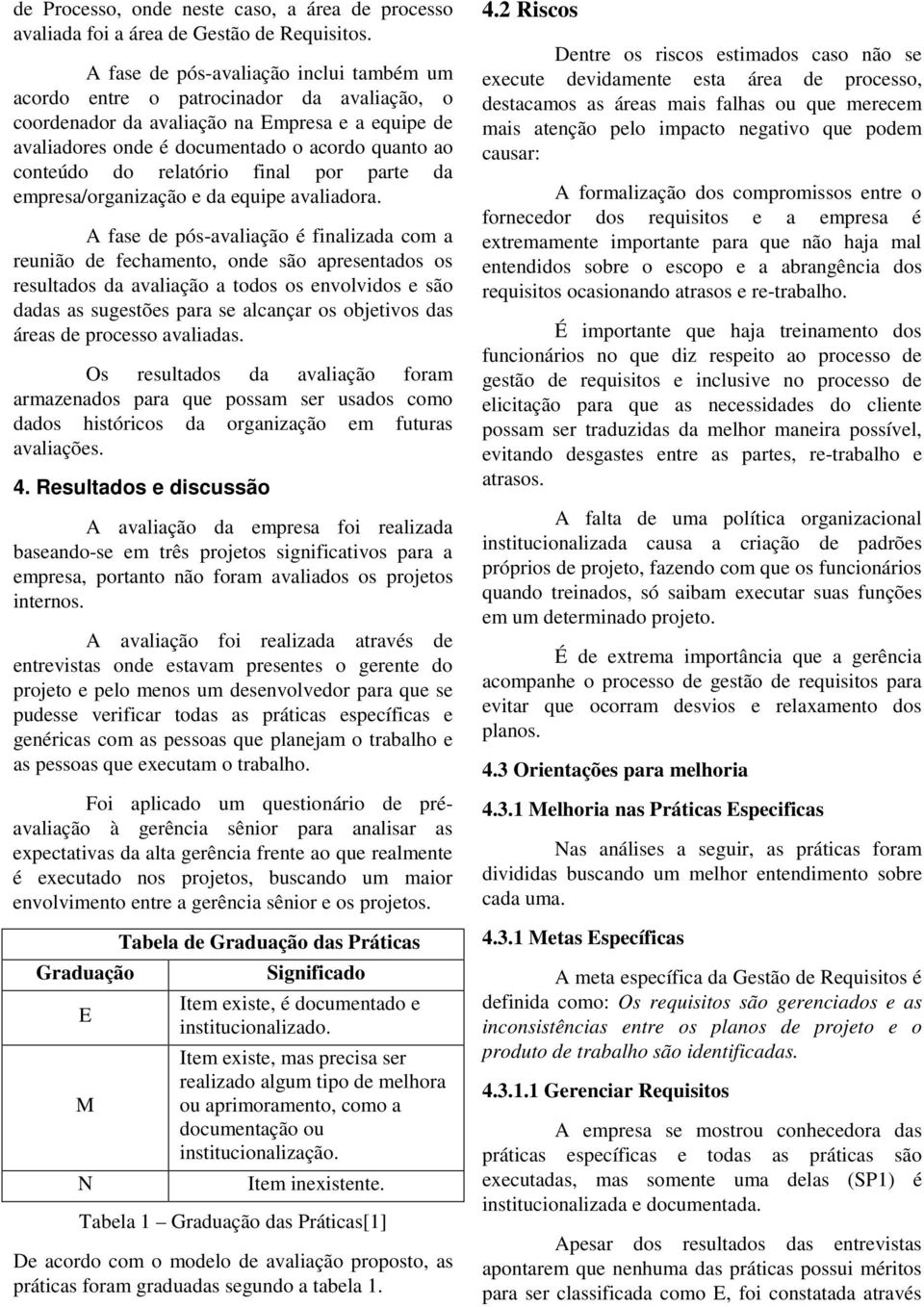 relatório final por parte da empresa/organização e da equipe avaliadora.