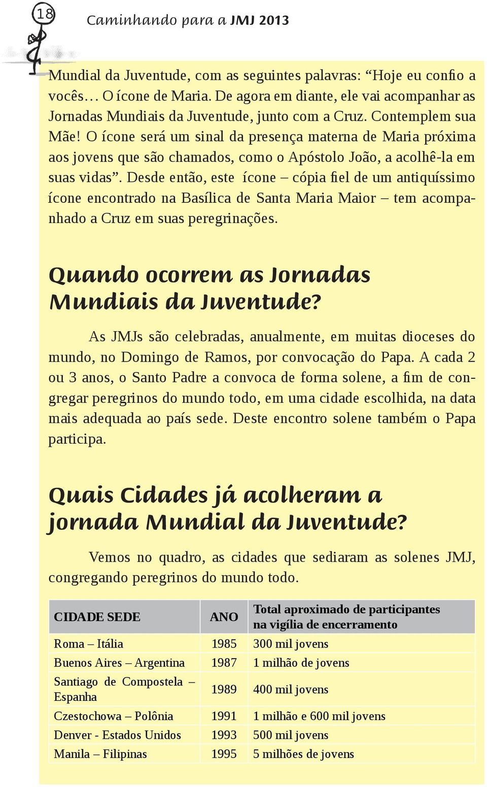 O ícone será um sinal da presença materna de Maria próxima aos jovens que são chamados, como o Apóstolo João, a acolhê- la em suas vidas.