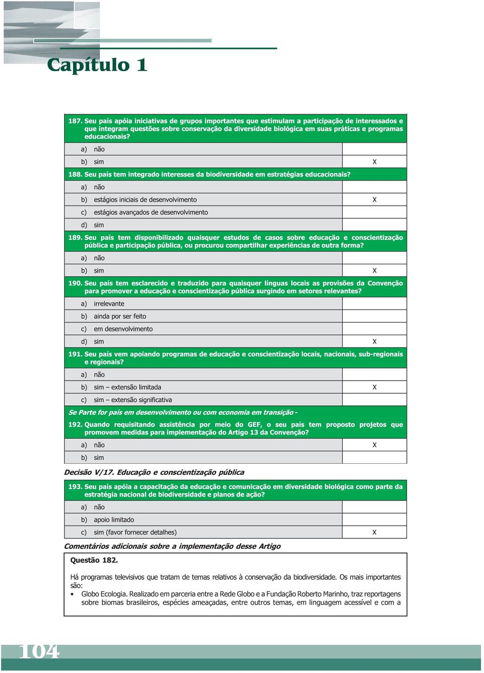 Há programas televisivos que tratam de temas relativos à conservação da biodiversidade.