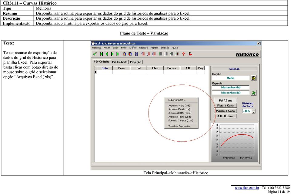 Implementação Disponibilizado a rotina para exportar os dados do grid para Excel.
