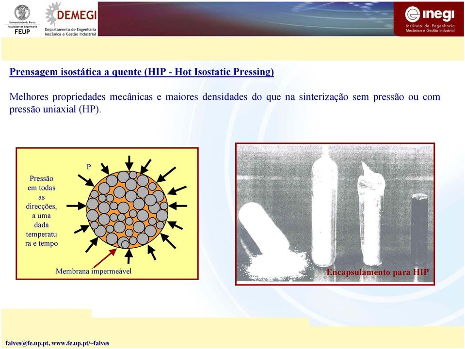 pressão ou com pressão uniaxial (HP).