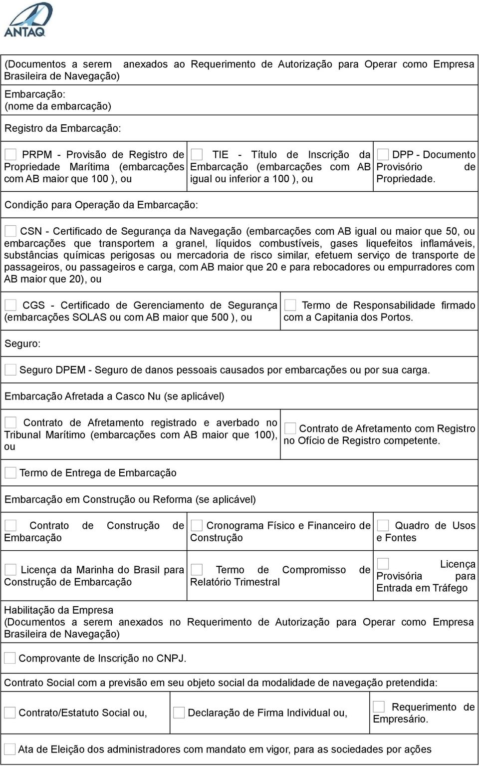 Documento Provisório de Propriedade.