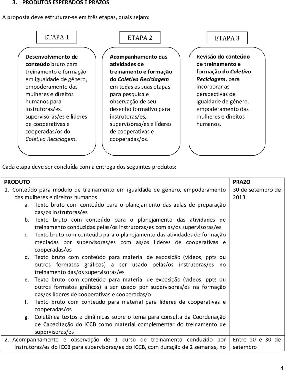 Acompanhamento das atividades de treinamento e formação do Coletivo Reciclagem em todas as suas etapas para pesquisa e observação de seu desenho formativo para instrutoras/es, supervisoras/es e