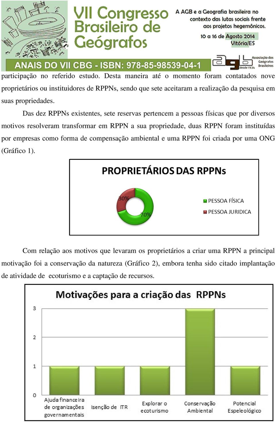 Das dez RPPNs existentes, sete reservas pertencem a pessoas físicas que por diversos motivos resolveram transformar em RPPN a sua propriedade, duas RPPN foram instituídas