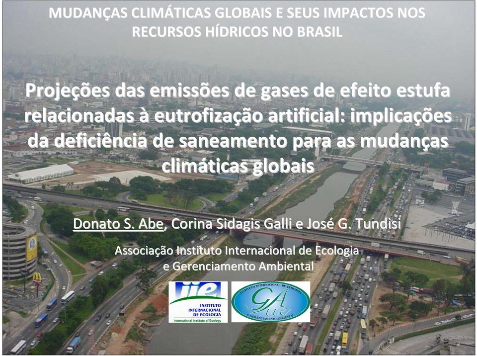 deficiência de saneamento para as mudanças as climáticas globais Donato S.