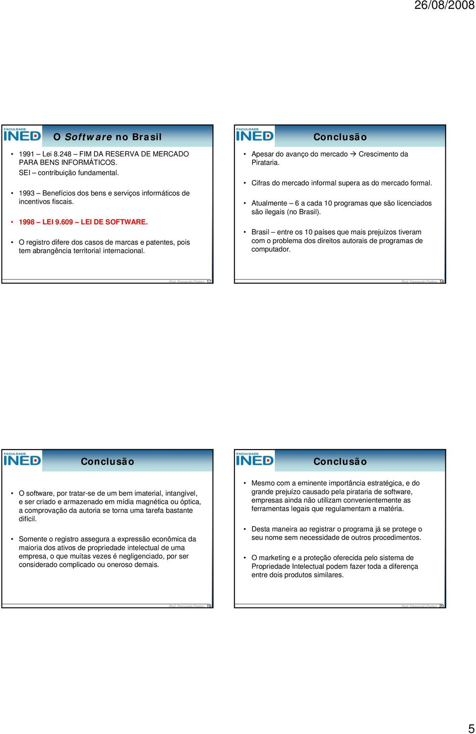 Cifras do mercado informal supera as do mercado formal. Atualmente 6 a cada 10 programas que são licenciados são ilegais (no Brasil).