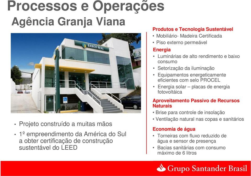 Equipamentos energeticamente eficientes com selo PROCEL Energia solar placas de energia fotovoltáica Aproveitamento Passivo de Recursos Naturais Brise para controle de