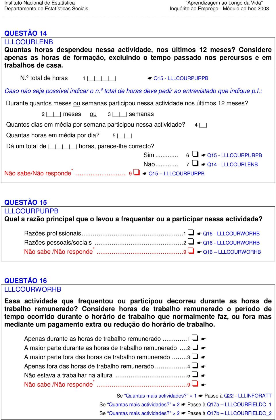 : Durante quantos meses ou semanas participou nessa actividade nos últimos 12 meses? 2 meses ou 3 semanas Quantos dias em média por semana participou nessa actividade? Quantas horas em média por dia?