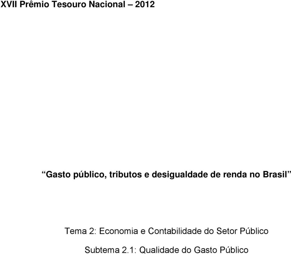 Brasil Tema 2: Economia e Contabilidade do