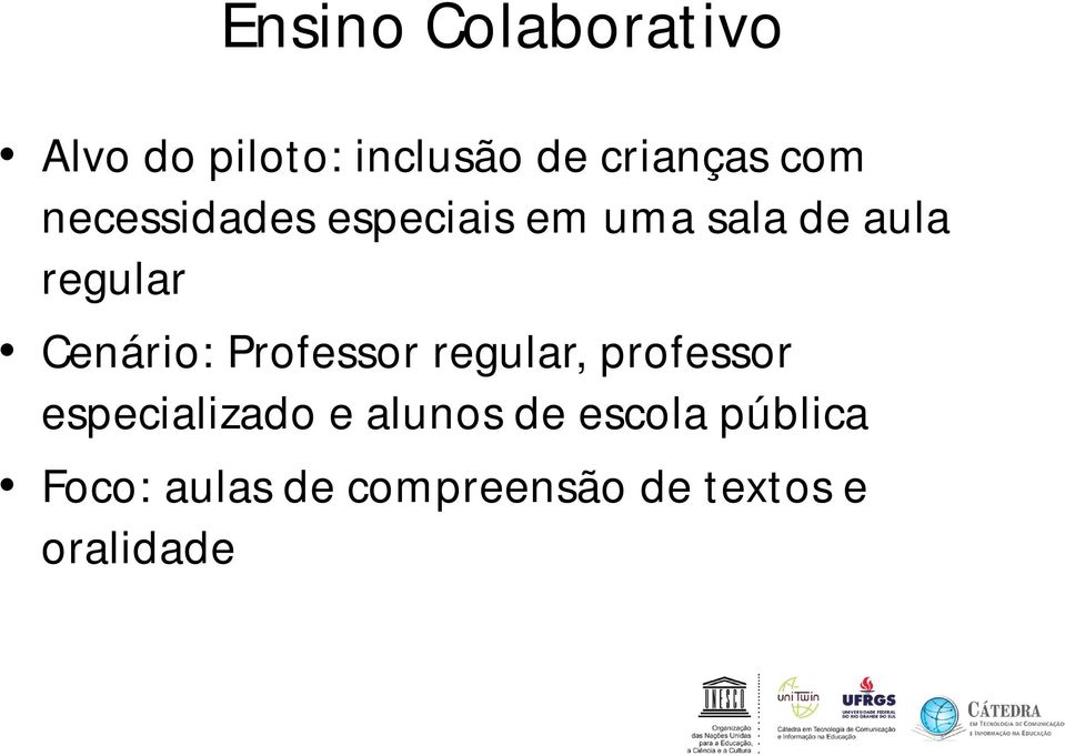 Cenário: Professor regular, professor especializado e