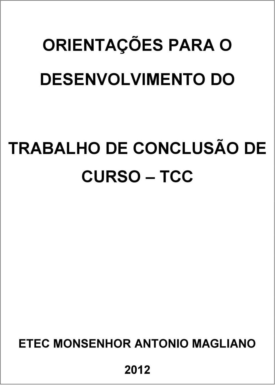 DE CONCLUSÃO DE CURSO TCC