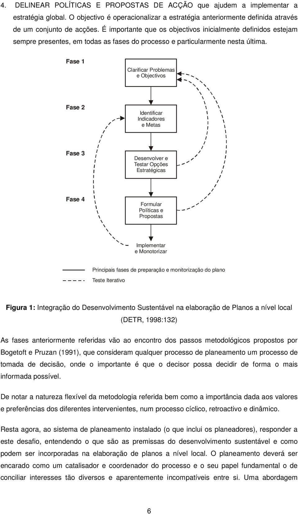 Fase 1 Clarificar Problemas e Objectivos Fase 2 Identificar Indicadores e Metas Fase 3 Desenvolver e Testar Opções Estratégicas Fase 4 Formular Políticas e Propostas Implementar e Monotorizar