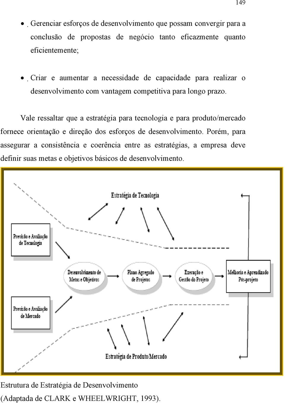 Vale ressaltar que a estratégia para tecnologia e para produto/mercado fornece orientação e direção dos esforços de desenvolvimento.