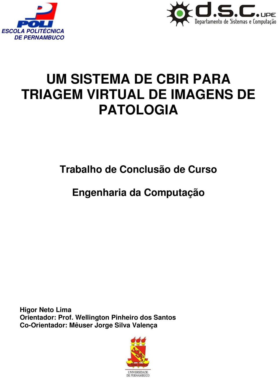 Engenharia da Computação Higor Neto Lima Orientador: Prof.