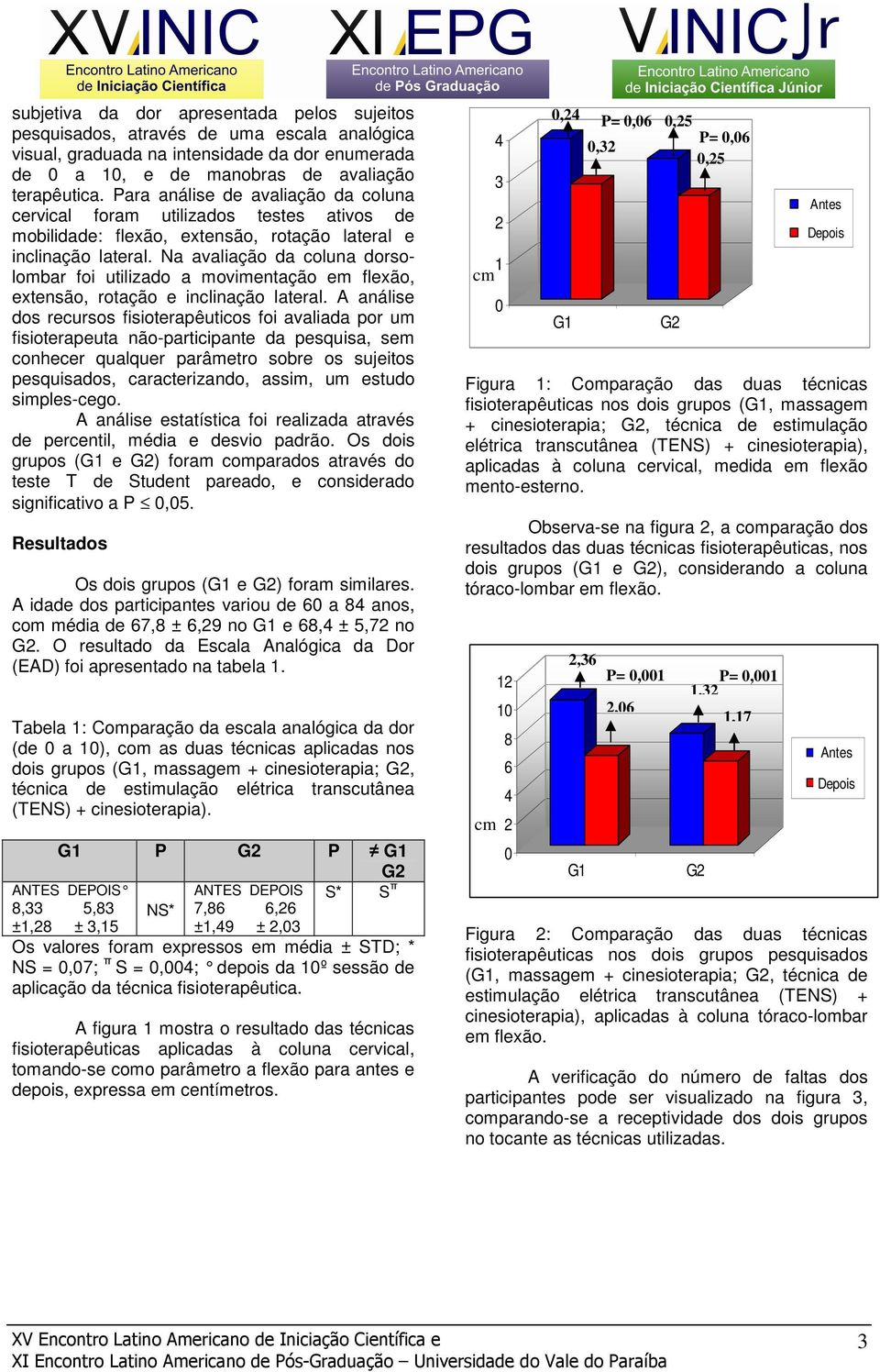 Na avaliação da coluna dorsolombar foi utilizado a movimentação em flexão, extensão, rotação e inclinação lateral.