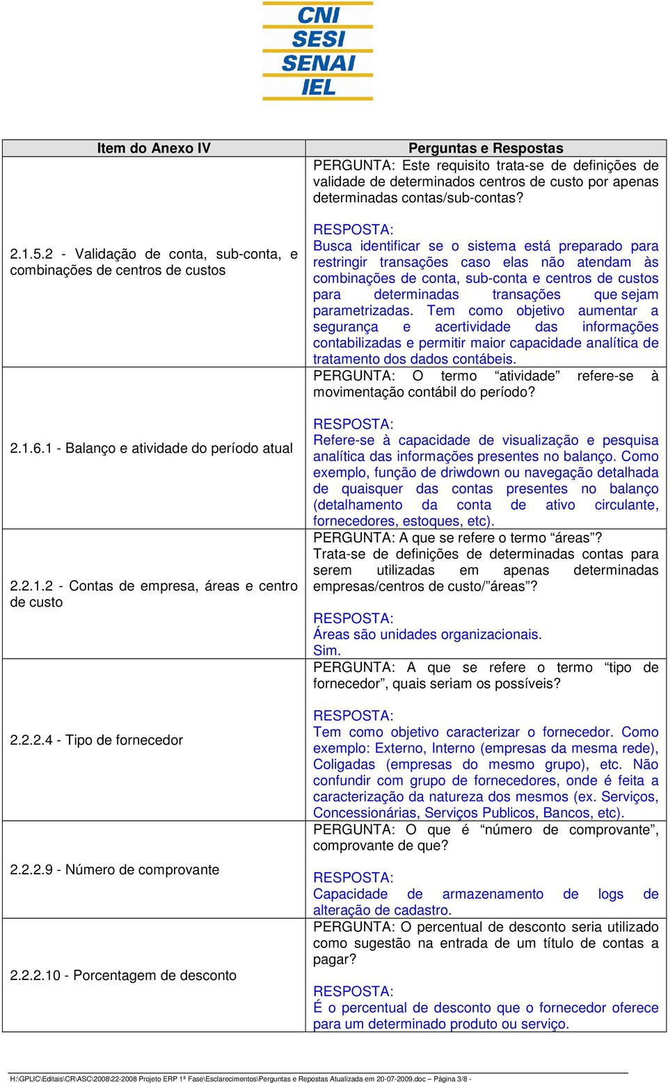 Busca identificar se o sistema está preparado para restringir transações caso elas não atendam às combinações de conta, sub-conta e centros de custos para determinadas transações que sejam