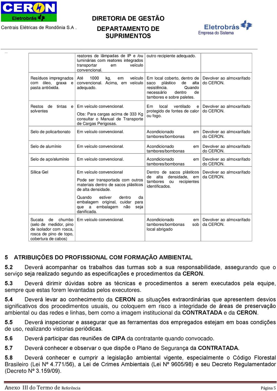 Restos de tintas e solventes Em veículo convencional. Obs: Para cargas acima de 333 Kg consultar o Manual de Transporte de Cargas Perigosas. Em local ventilado e protegido de fontes de calor ou fogo.