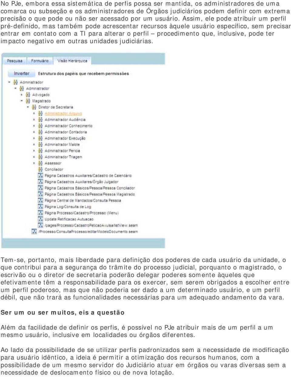 Assim, ele pode atribuir um perfil pré-definido, mas também pode acrescentar recursos àquele usuário específico, sem precisar entrar em contato com a TI para alterar o perfil procedimento que,