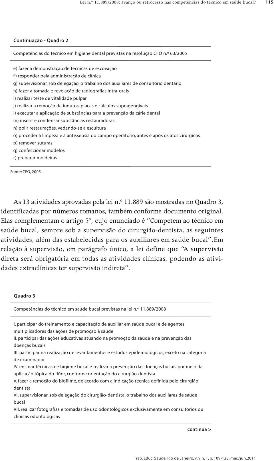 tomada e revelação de radiografias intra-orais i) realizar teste de vitalidade pulpar j) realizar a remoção de indutos, placas e cálculos supragengivais l) executar a aplicação de substâncias para a