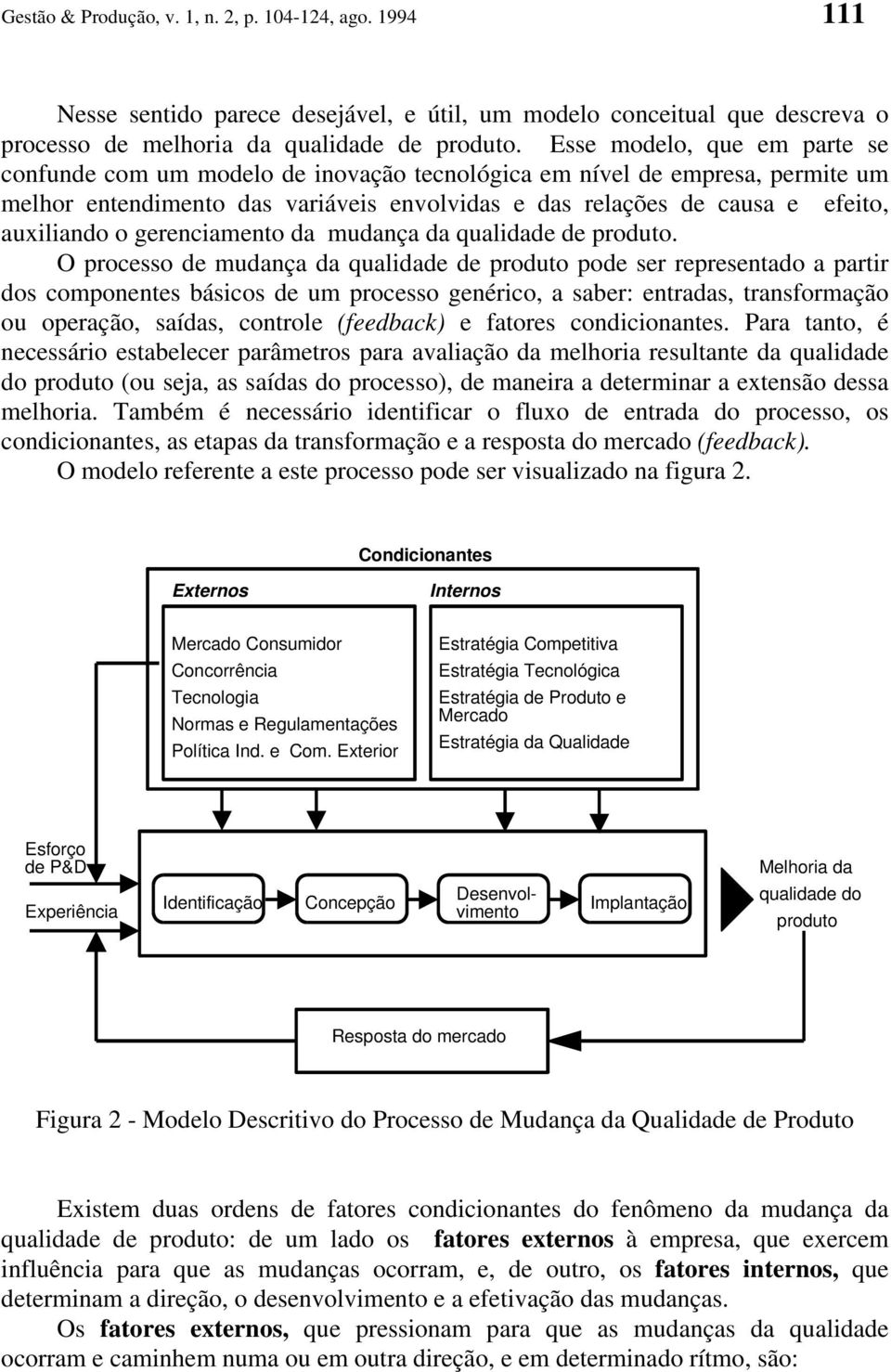 gerenciamento da mudança da qualidade de produto.