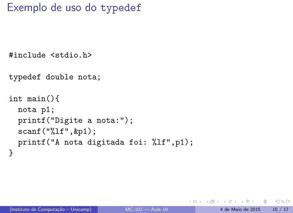 a nota:"); scanf("%lf",&p1); printf("a nota digitada foi: