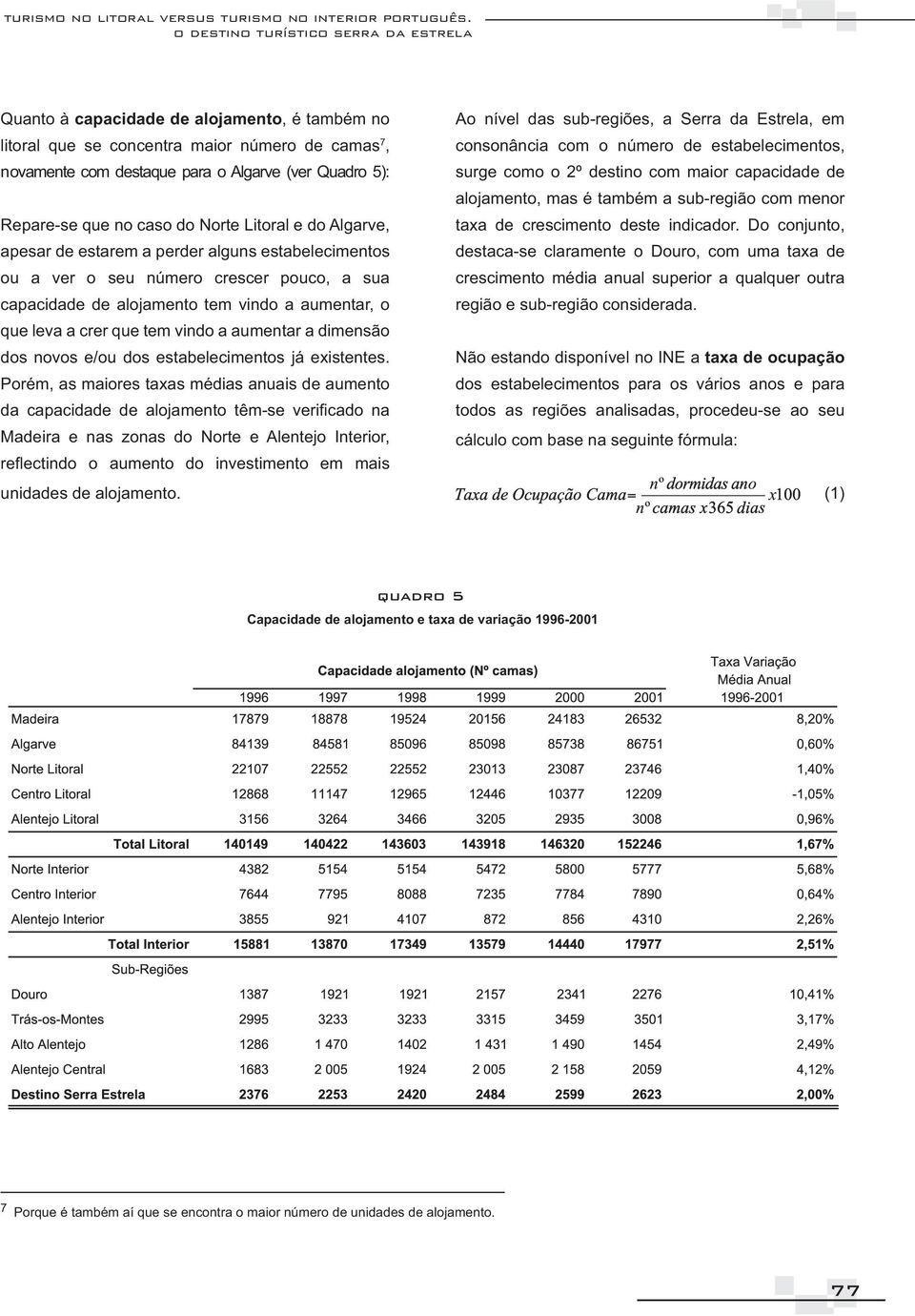 o destino turístico serra da estrela capacidade de