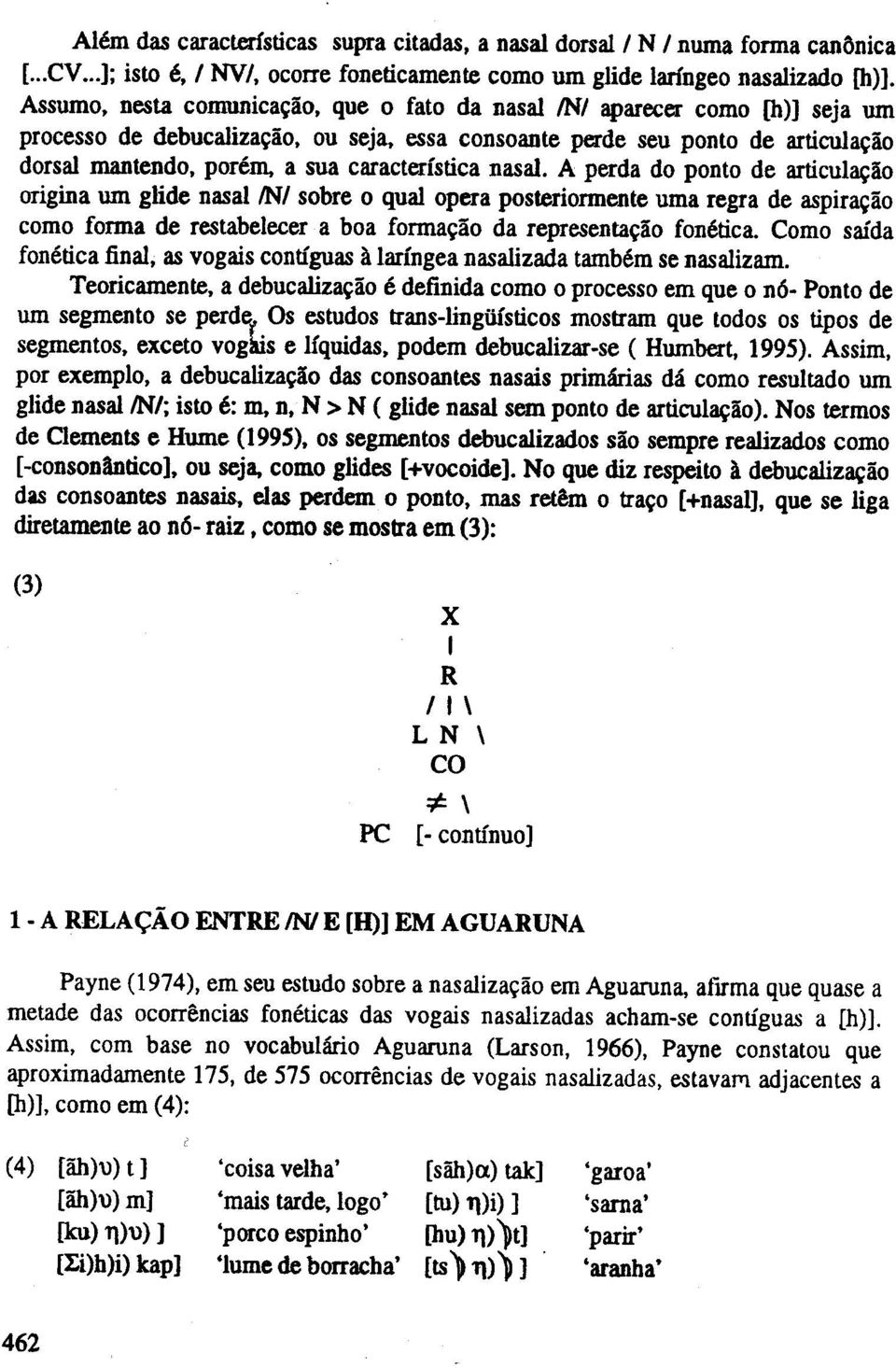 caracterfstica nasal.