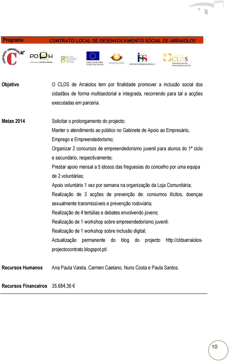 Solicitar o prolongamento do projecto; Manter o atendimento ao público no Gabinete de Apoio ao Empresário, Emprego e Empreendedorismo; Organizar 2 concursos de empreendedorismo juvenil para alunos do