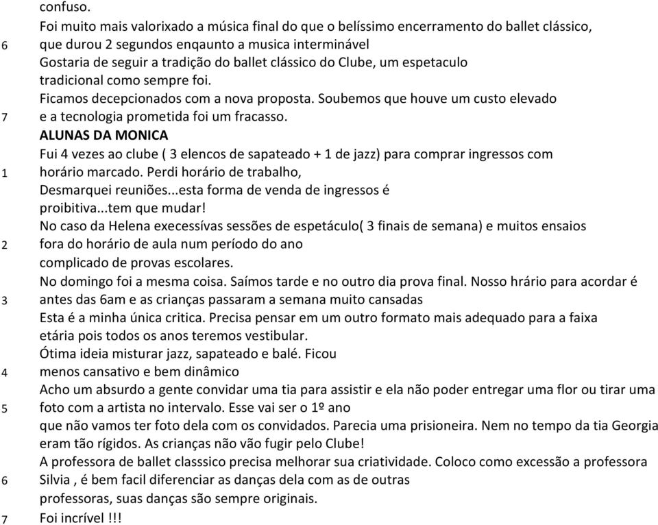 Clube, um espetaculo tradicional como sempre foi. Ficamos decepcionados com a nova proposta. Soubemos que houve um custo elevado 7 e a tecnologia prometida foi um fracasso.