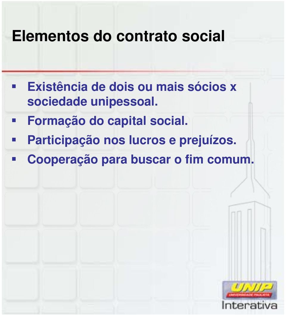 Formação do capital social.