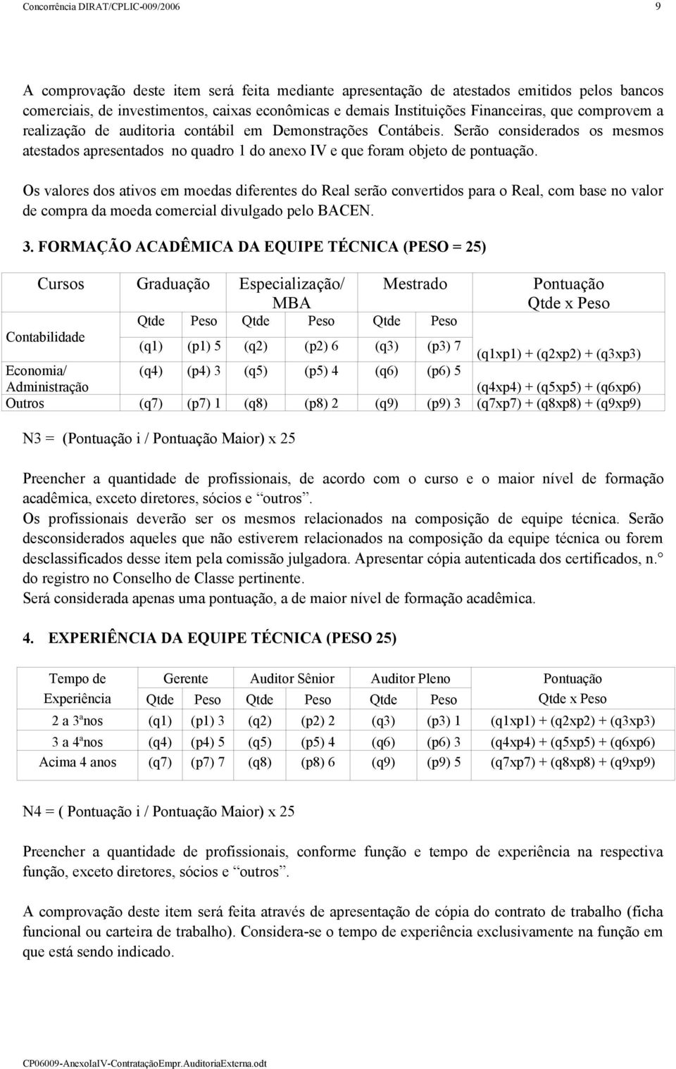 Os valores dos ativos em moedas diferentes do Real serão convertidos para o Real, com base no valor de compra da moeda comercial divulgado pelo BACEN. 3.