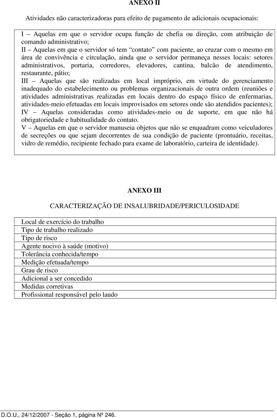 corredores, elevadores, cantina, balcão de atendimento, restaurante, pátio; III Aquelas que são realizadas em local impróprio, em virtude do gerenciamento inadequado do estabelecimento ou problemas